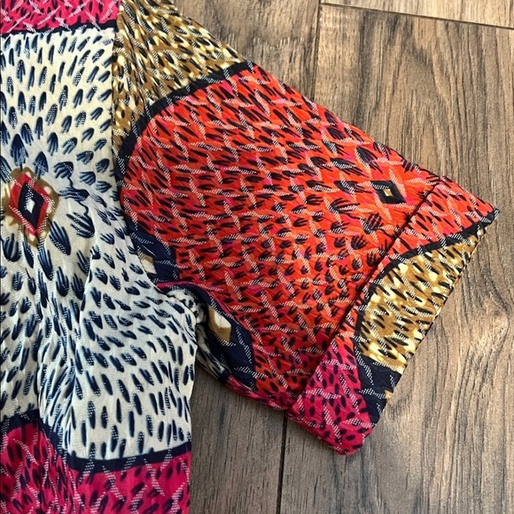 Anthropologie Doreen Mashika Legend & Song Dutch Wax Pili Dress Sz 2 Multicolor - Picture 11 of 13